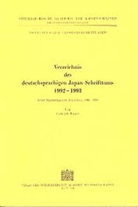 Verzeichnis Des Deutschsprachigen Japanschrifttums 1992-1993