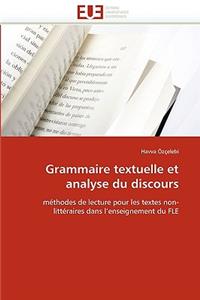 Grammaire Textuelle Et Analyse Du Discours