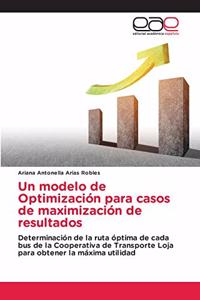 Un modelo de Optimización para casos de maximización de resultados
