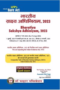 Law Fighter Bhartiya Sakshya Adhiniyam (BSA) 2023 Bare act in Diglot with Shorts notes one liner tips and Multiple Choice Question