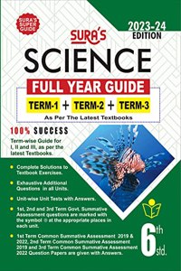 SURA`S 6th Standard Science Full Year Guide English Medium 2023-24 Latest Updated Edition