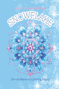 Easy Coloring Book Snowflake Simple Mandala Coloring Pages Winter Coloring Book
