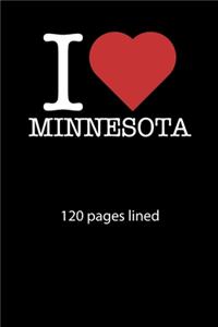 I love Minnesota notebook 120 pages lined