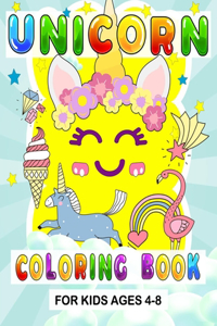 unicorn coloring book for kids ages 4-8