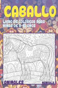 Libro de colorear para niñas de 8-12 años - Mandala - Animales - Caballo