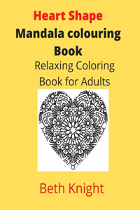 Heart Shape Mandala Colouring Book