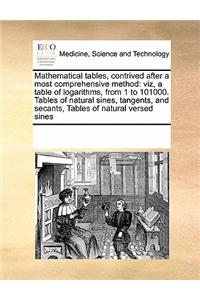 Mathematical Tables, Contrived After a Most Comprehensive Method