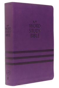 KJV, Word Study Bible, Imitation Leather, Purple, Indexed, Red Letter Edition