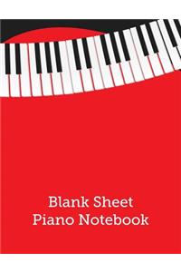 Blank Sheet Piano Notebook