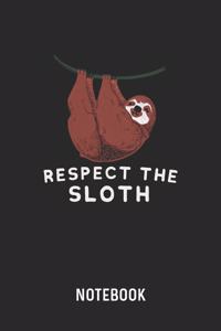 Respect The Sloth Notebook