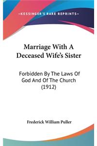 Marriage With A Deceased Wife's Sister