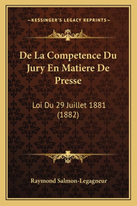 De La Competence Du Jury En Matiere De Presse