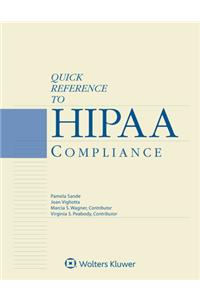 Quick Reference to Hipaa Compliance
