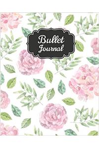 Pink Floral Pattern Cover Bullet Journal: Bullet / Journal / Notebook: Volume 12