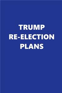 2020 Daily Planner Trump Re-election Plans Text Blue White 388 Pages