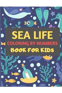 Sea Life Coloring By Numbers Book For Kids