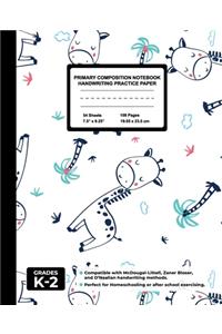 Primary Composition Notebook Handwriting Practice Paper