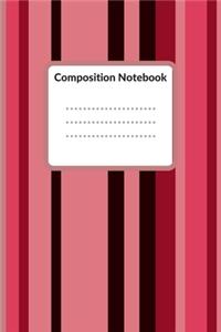 Composition Notebook: Wide Ruled: Blank Composition Book, Diary Journal For Girls, 6" x 9",120 blank wide lined white pages