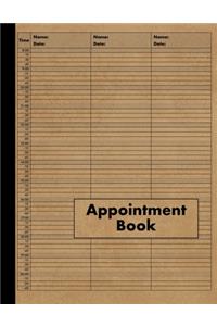 3 Column Appointment Book
