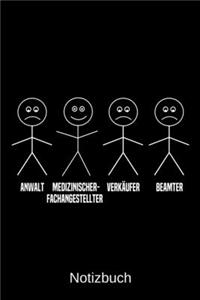 Anwalt Medizinischer Fachangestellter Verkäufer Beamter