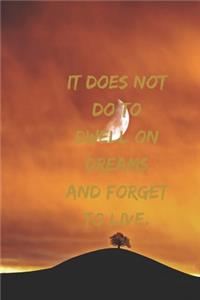 It does not do to dwell on dreams and forget to live.
