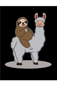 Funny Sloth Riding a Llama