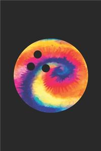 Tie Dye Bowling Notebook - Sports Gift for Bowling Player - Bowling Journal - Bowling Diary