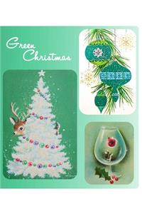 Green Christmas Retro Christmas Cards
