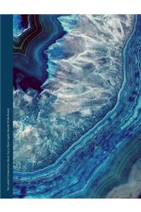 No Label Composition Book Navy Blue Agate Geode Wide Rule