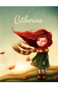 Catherine: Cute Fall Themed Personalized Journal with Lined Pages