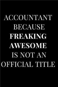 Accountant Because Freaking Awesome Isn't an Official Title