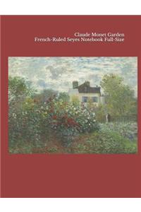 Claude Monet Garden French-Ruled Seyes Notebook Full-Size