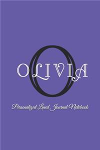 Olivia Personalized Lined Journal Notebook