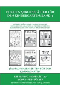 Hausaufgaben-Seiten für den Kindergarten (Puzzles Arbeitsblätter für den Kindergarten