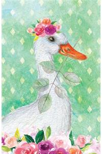 Bullet Journal for Animal Lovers Goose in Flowers