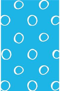 Journal Notebook Big White Circles On Blue