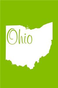 Ohio - Lime Green Lined Notebook with Margins