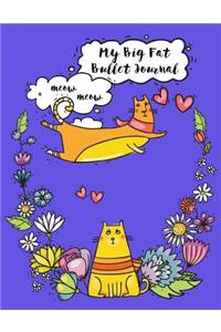My Big Fat Bullet Journal for Cat Lovers Funny Flying Cartoon Cat 3