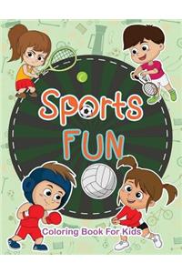 Sports Fun Coloring Book For Kids