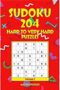 SUDOKU 204 Hard to Very Hard Puzzles