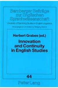 Innovation and Continuity in English Studies