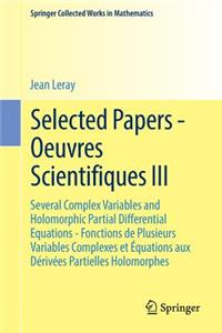 Selected Papers - Oeuvres Scientifiques III