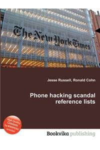 Phone Hacking Scandal Reference Lists