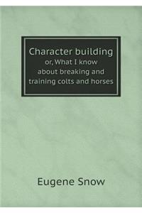 Character Building Or, What I Know about Breaking and Training Colts and Horses