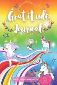 Gratitude Journal Unicorn Coloring Book for Girls