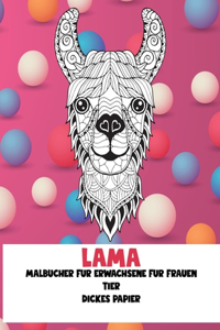 Malbücher für Erwachsene für Frauen - Dickes Papier - Tier - Lama