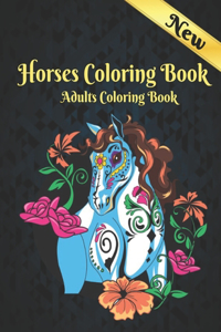 Horses Adults Coloring Book