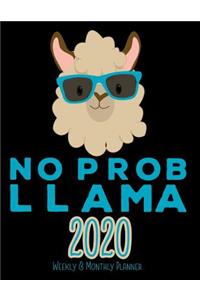 No Prob Llama 2020 Weekly & Monthly Planner