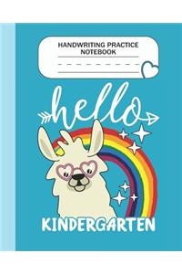 Handwriting Practice Notebook - Hello Kindergarten