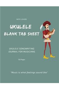 Ukulele Blank Tab Sheet